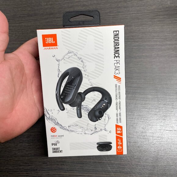 JBL Endurance Peak 3 Black True Wireless Bluetooth In-Ear Headphones NEW… - Picture 1 of 2